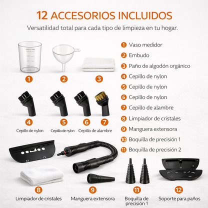 Vapurex™ Limpiador a Vapor [Limpieza Profesional Sin Químicos]